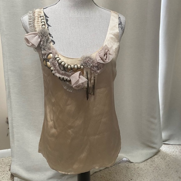 Anthropologie CLC Embellished Silk Tank - Picture 2 of 12